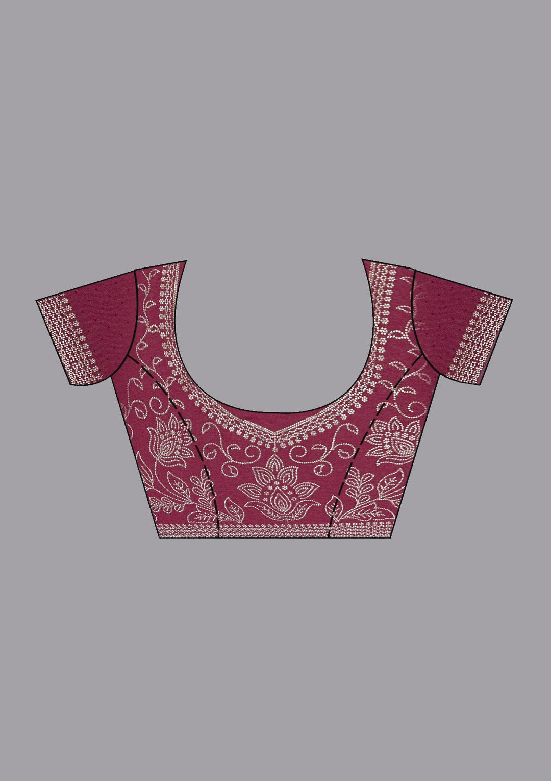 Maroon Stonework (Gold) Georgette Saree_koskii