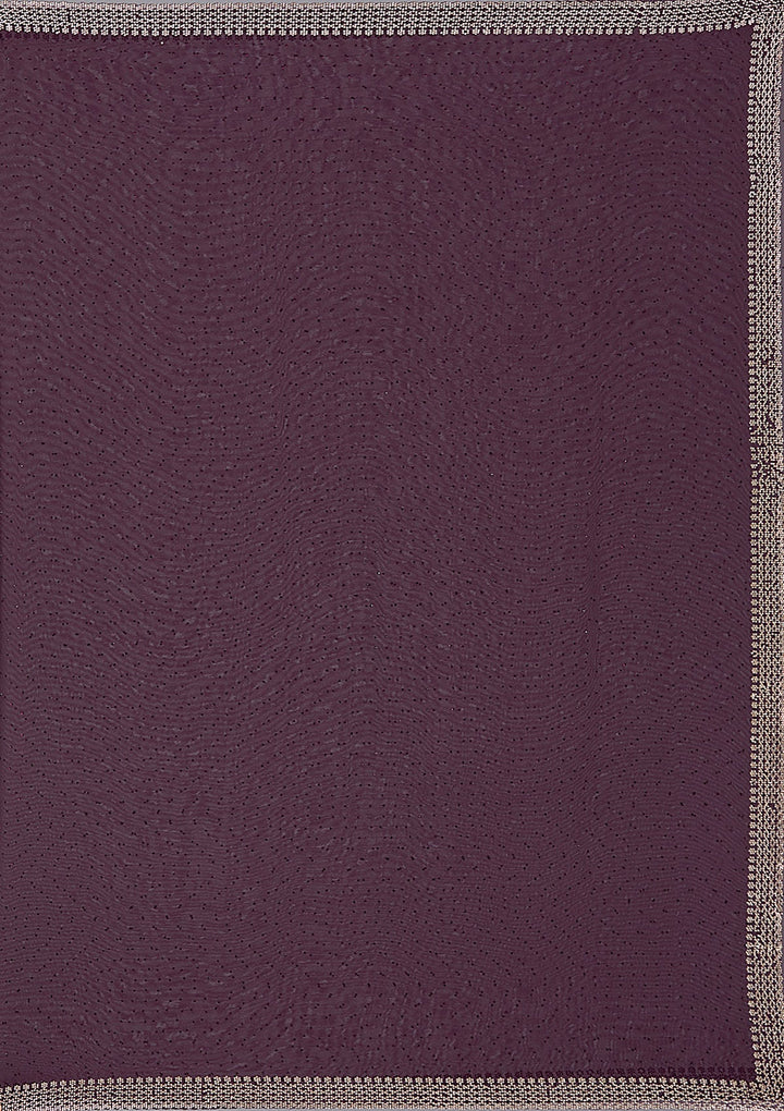 Purple Stonework (Gold) Georgette Saree_koskii