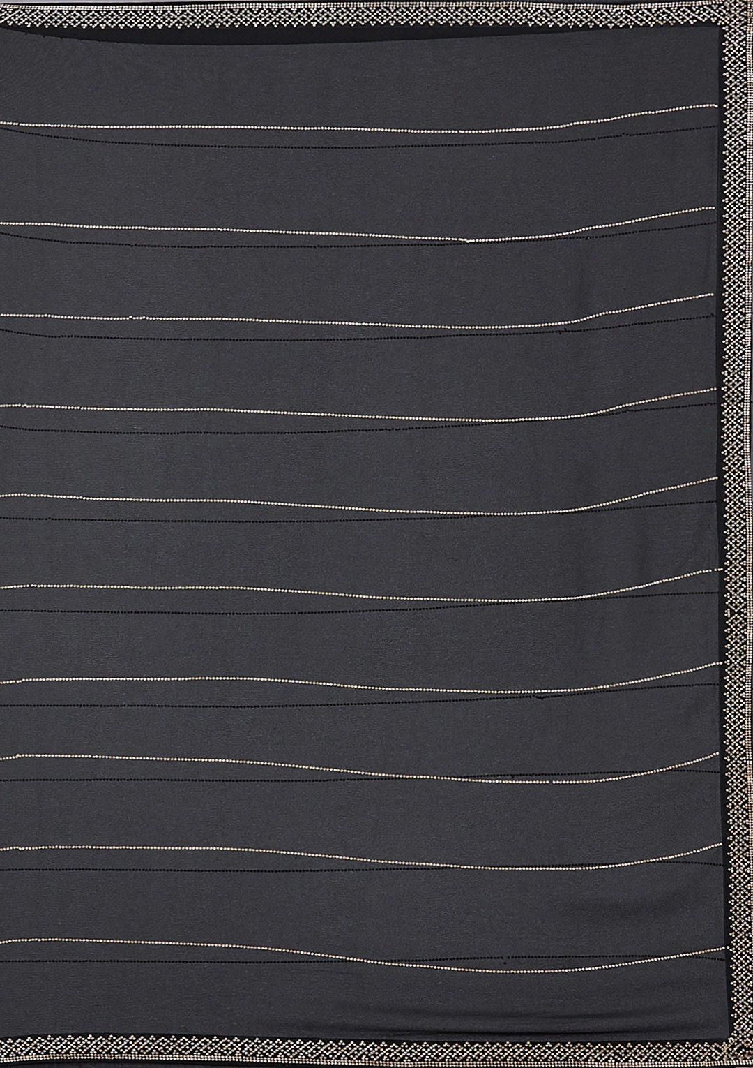Black Stonework (Gold) Georgette Saree_koskii