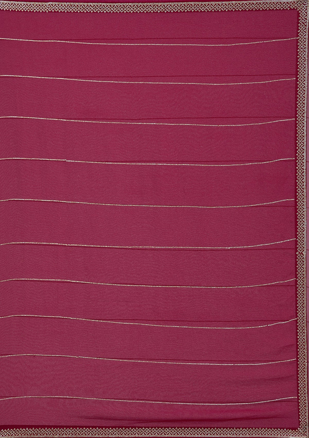 Maroon Stonework (Gold) Georgette Saree_koskii