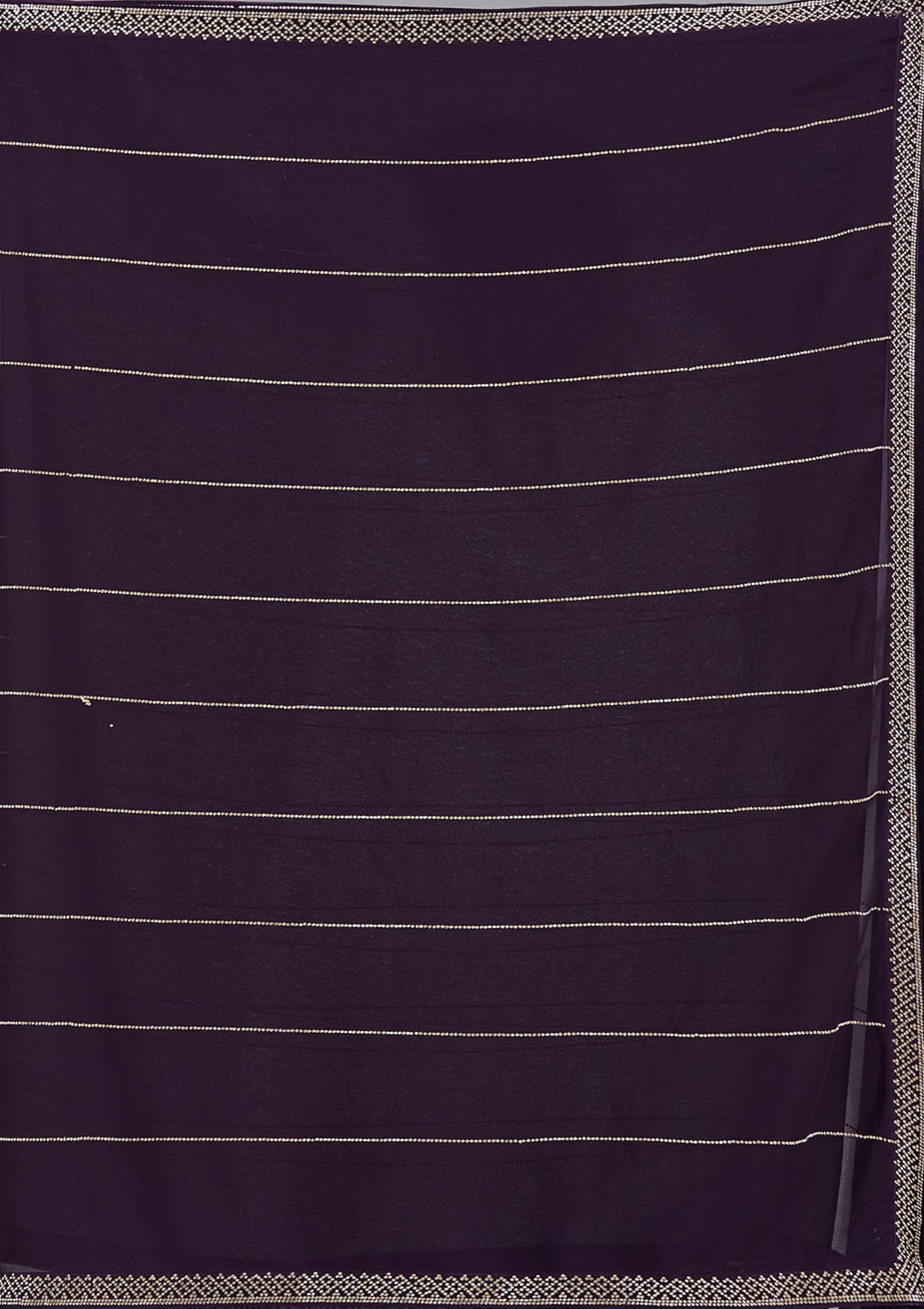 Purple Stonework (Gold) Georgette Saree_koskii