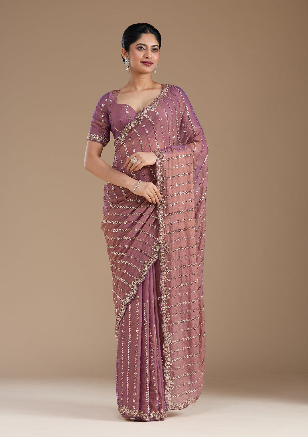 Lavender Cutdana Tissue Saree_koskii