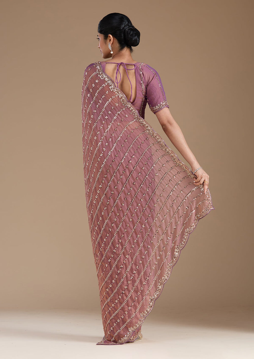 Lavender Cutdana Tissue Saree_koskii