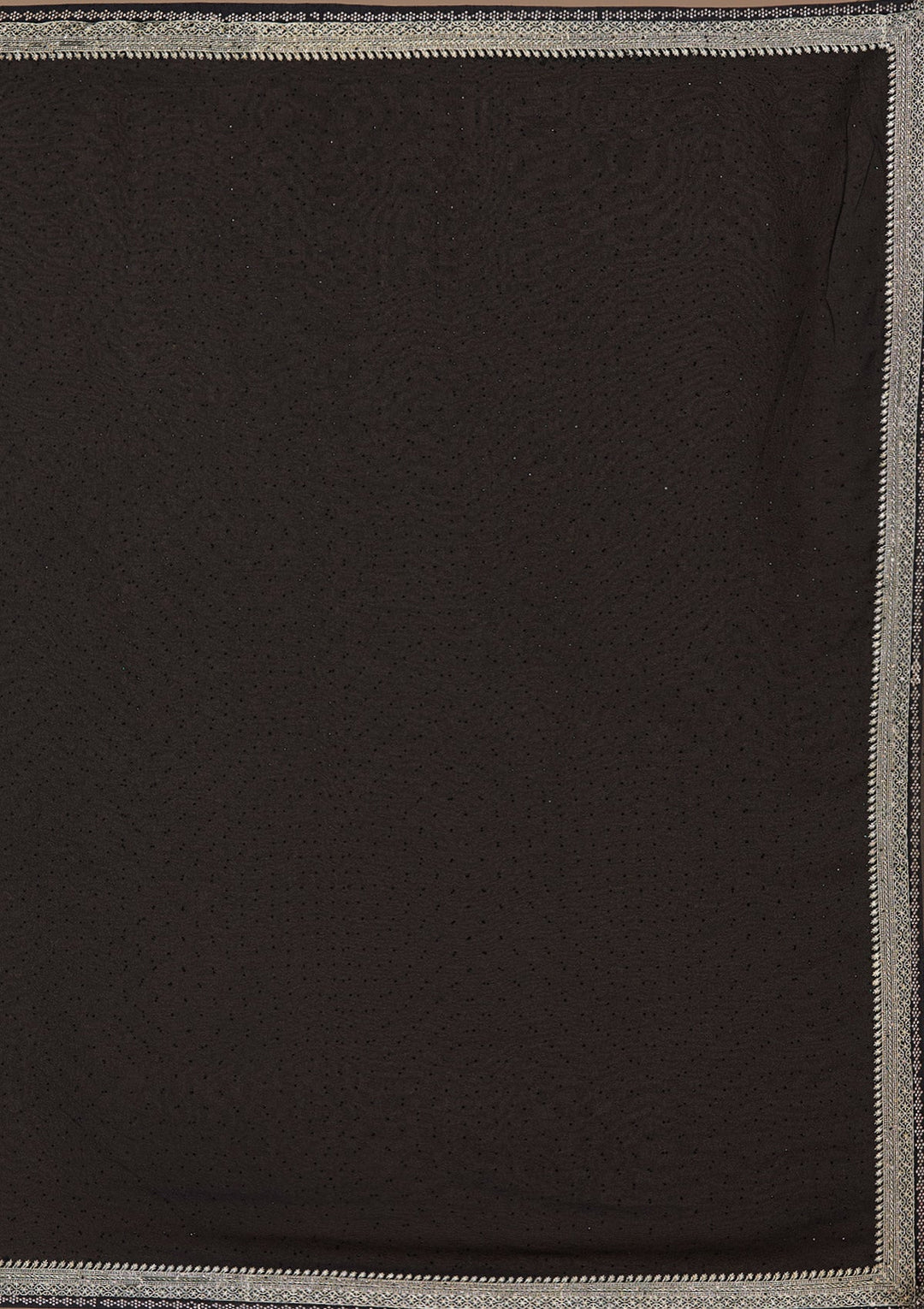 Black Zariwork (Silver) Georgette Saree_koskii