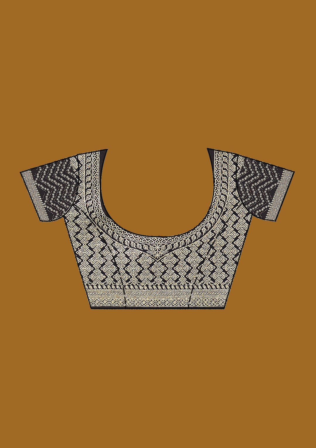 Navy Blue Zariwork (Silver) Georgette Saree