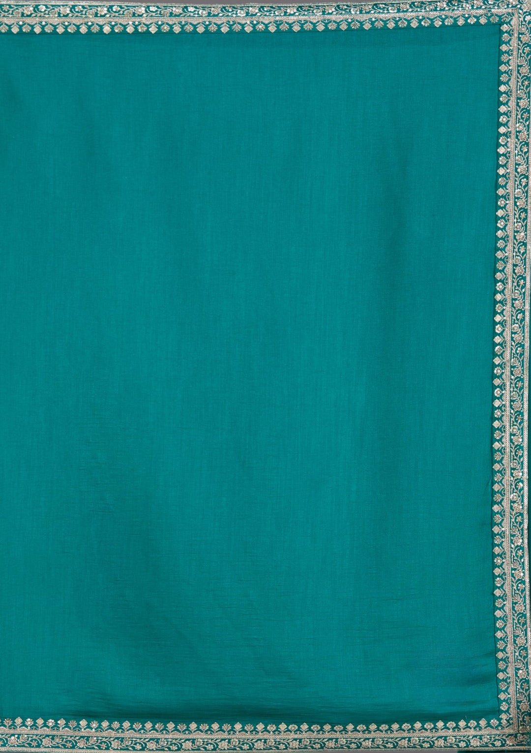 Rama Green Zariwork (Gold) Soft Raw Silk Saree_koskii