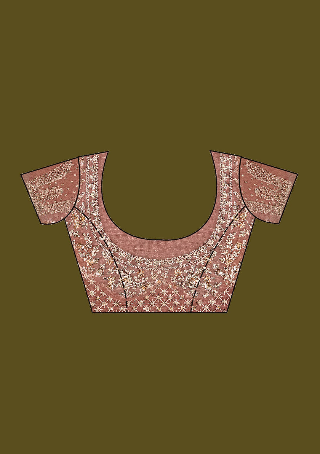 Onion Pink Zariwork (Gold) Net Saree