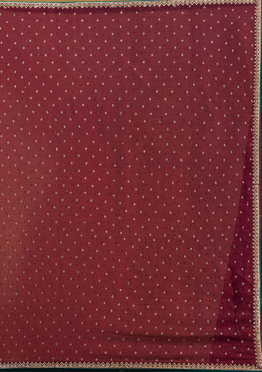 Maroon Stonework (Gold) Tissue Saree