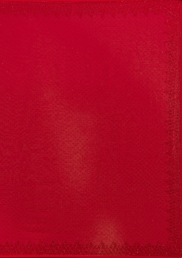 Red Swarovski Georgette Saree