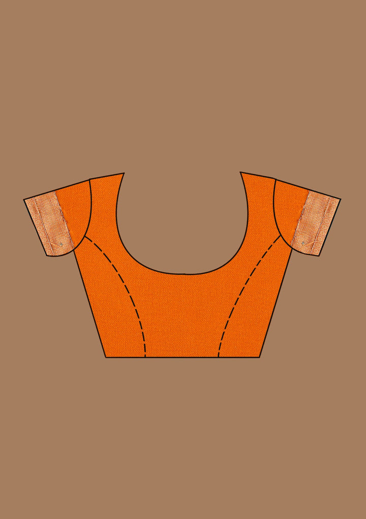 Orange Cutdana Silk Saree