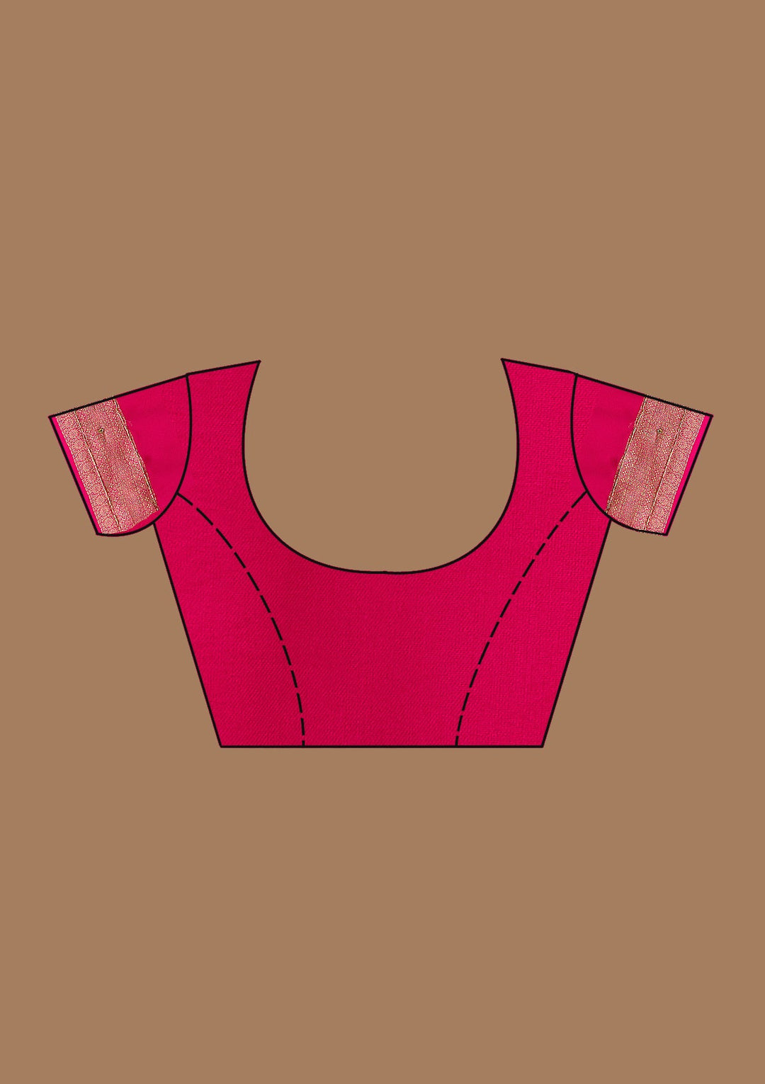 Rani Pink Cutdana Silk Saree