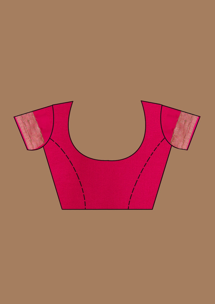 Rani Pink Cutdana Silk Saree