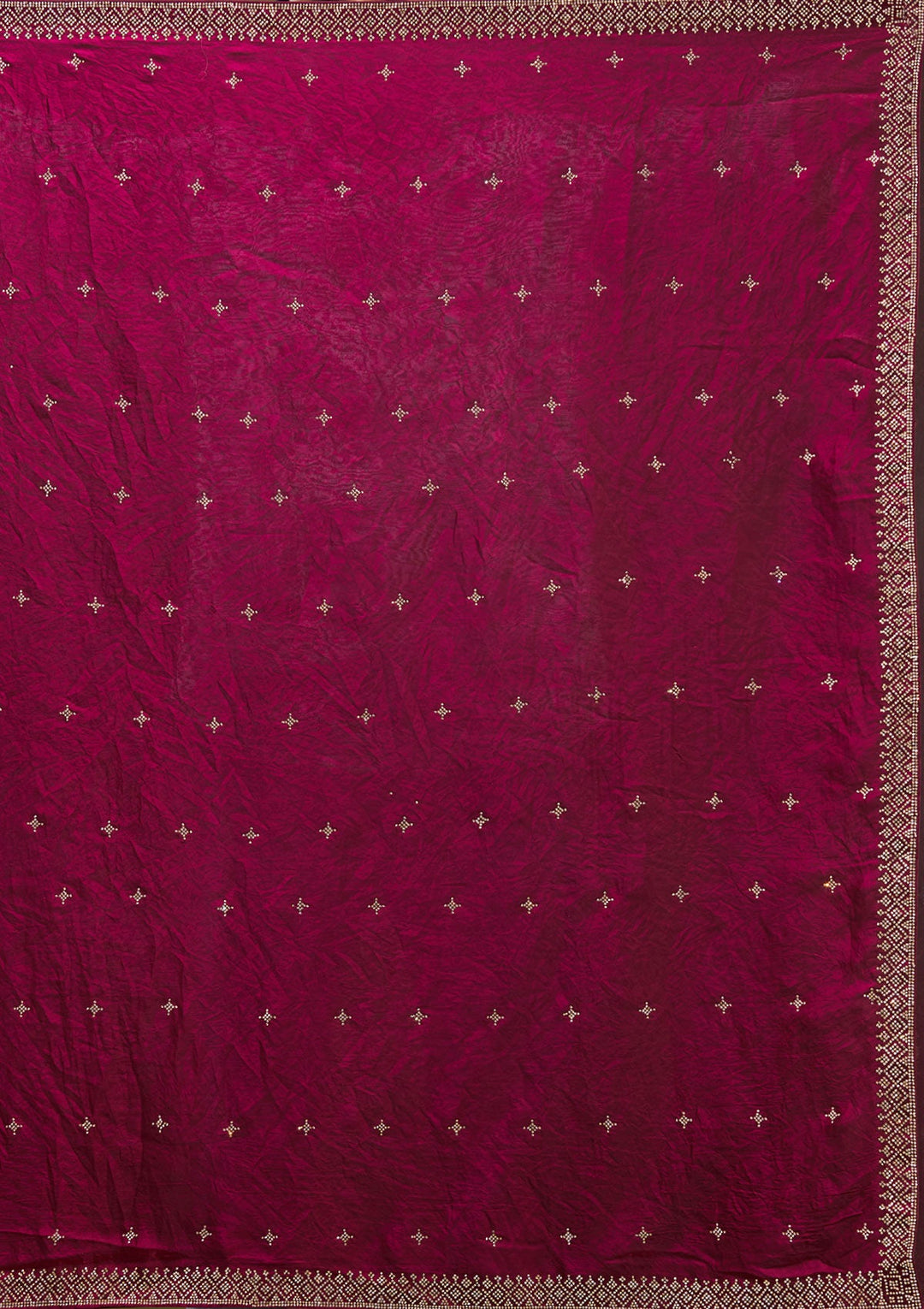 Wine Stonework (Gold) Satin Saree