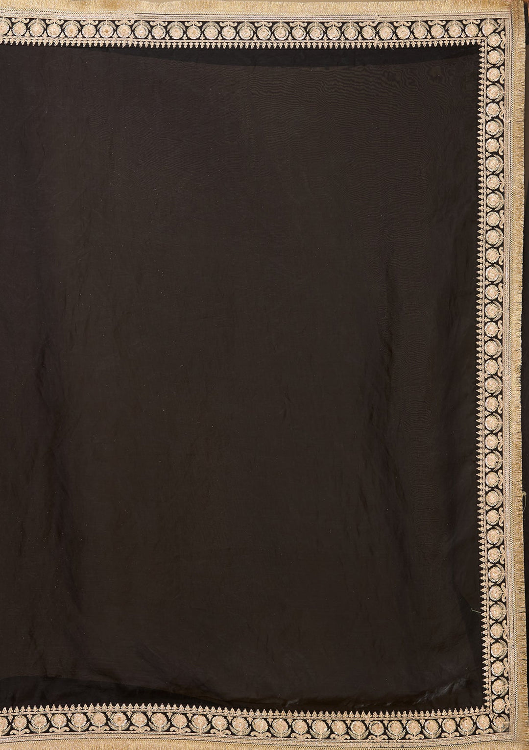 Black Cording Tissue Saree