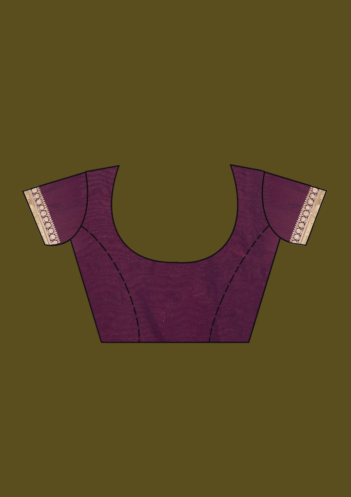 Dark Maroon Cording Tissue Saree