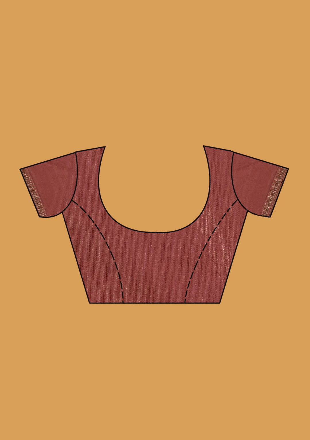 Rust Stonework (Gold) Tissue Saree