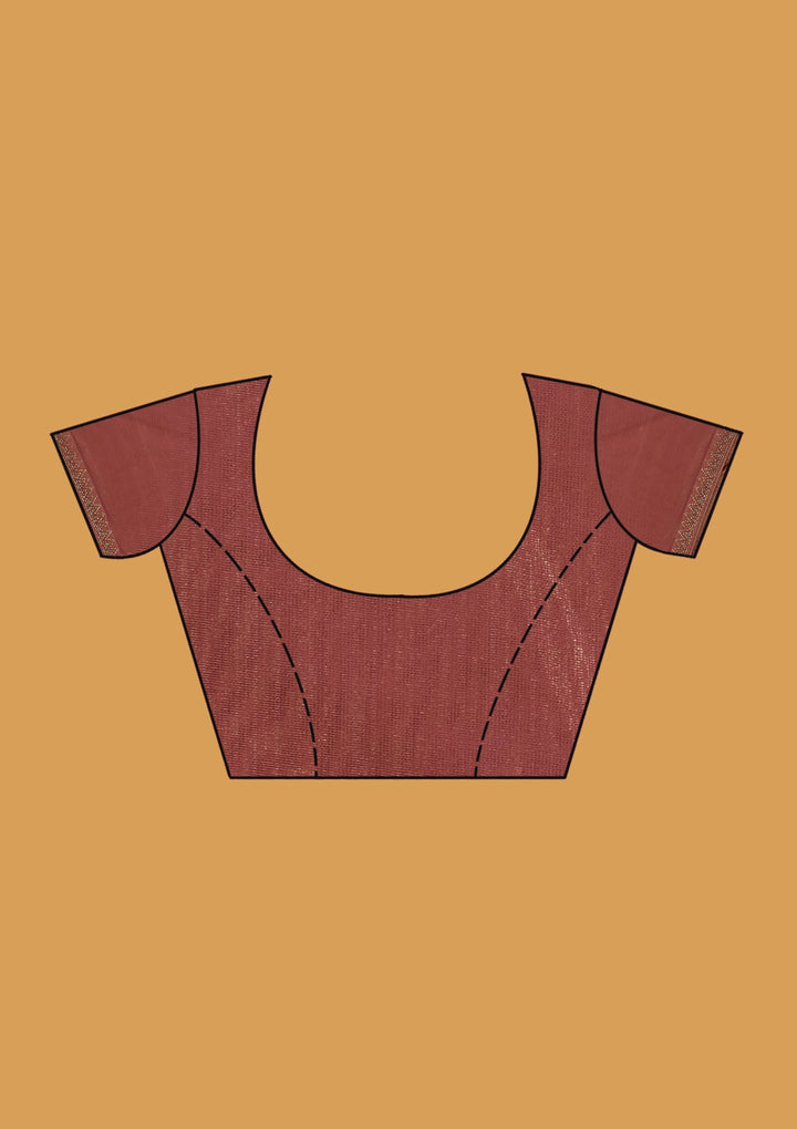 Rust Stonework (Gold) Tissue Saree