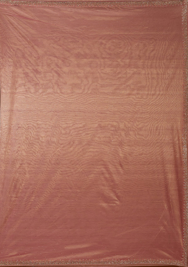 Rust Stonework (Gold) Tissue Saree