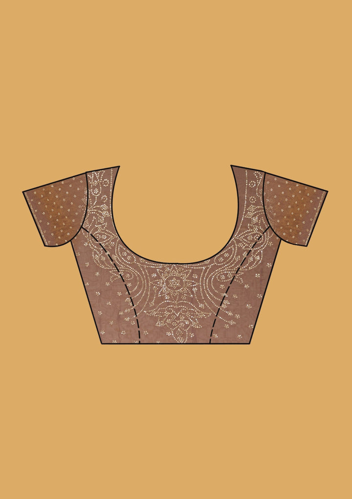 Gold Stonework (Gold) Tissue Saree