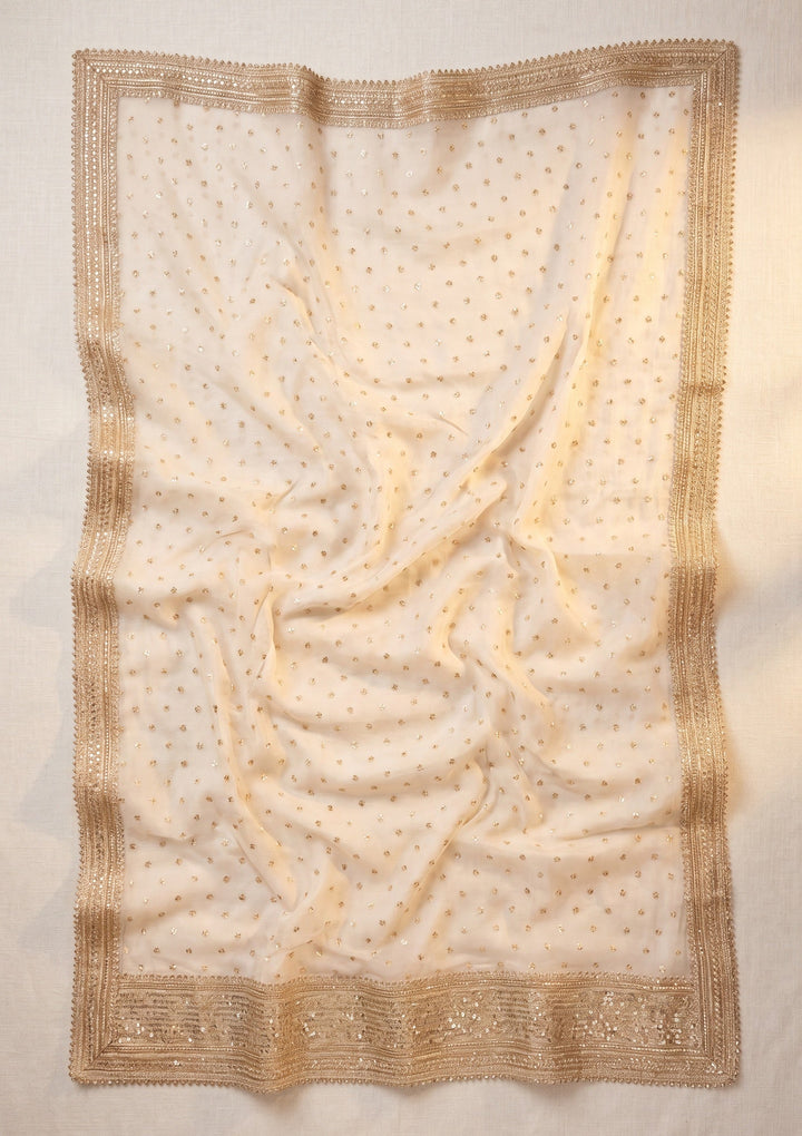 Lavender Zariwork (Gold) Chanderi Saree With Matching Blouse Piece