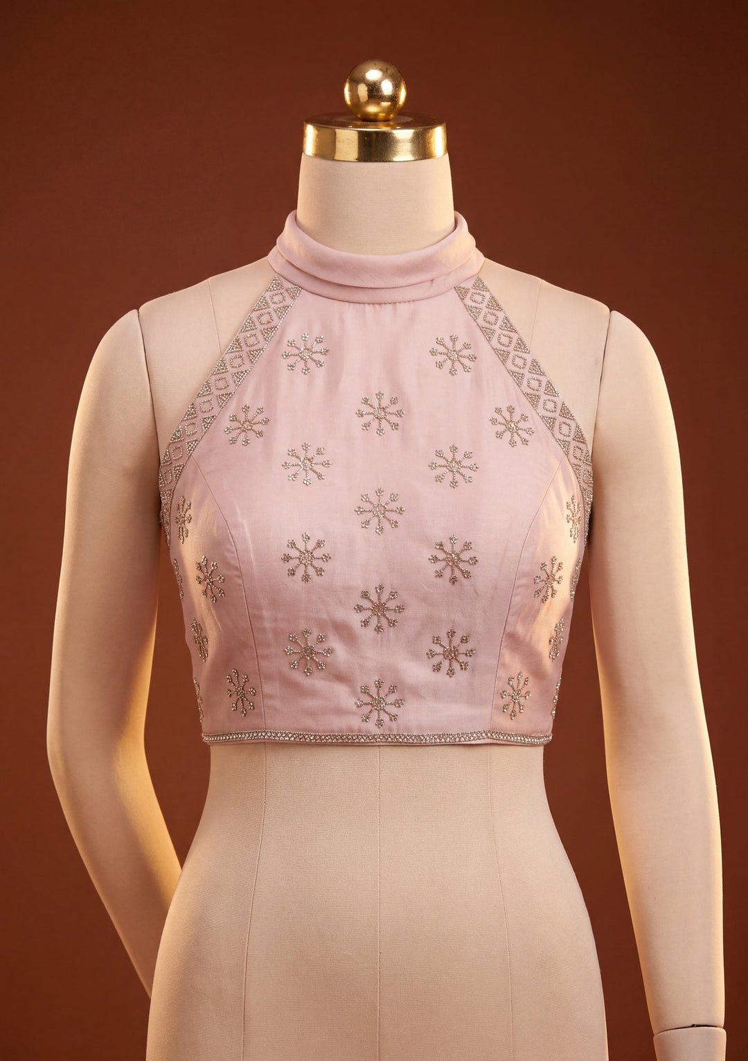Light Lavender Tissue Gold Stonework Saree With Matching Blouse Piece