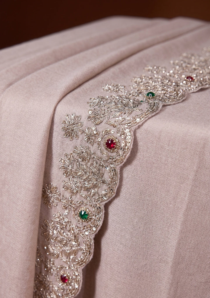 Mauve Stonework (Gold) Tissue Saree