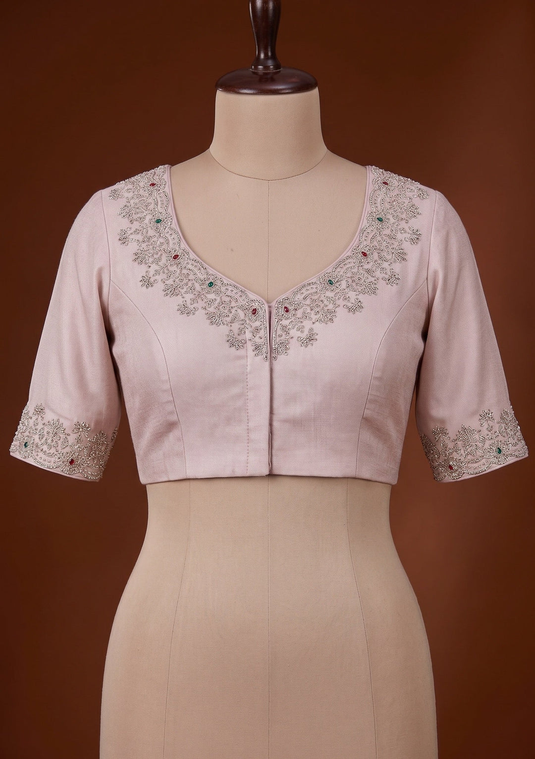 Mauve Stonework (Gold) Tissue Saree