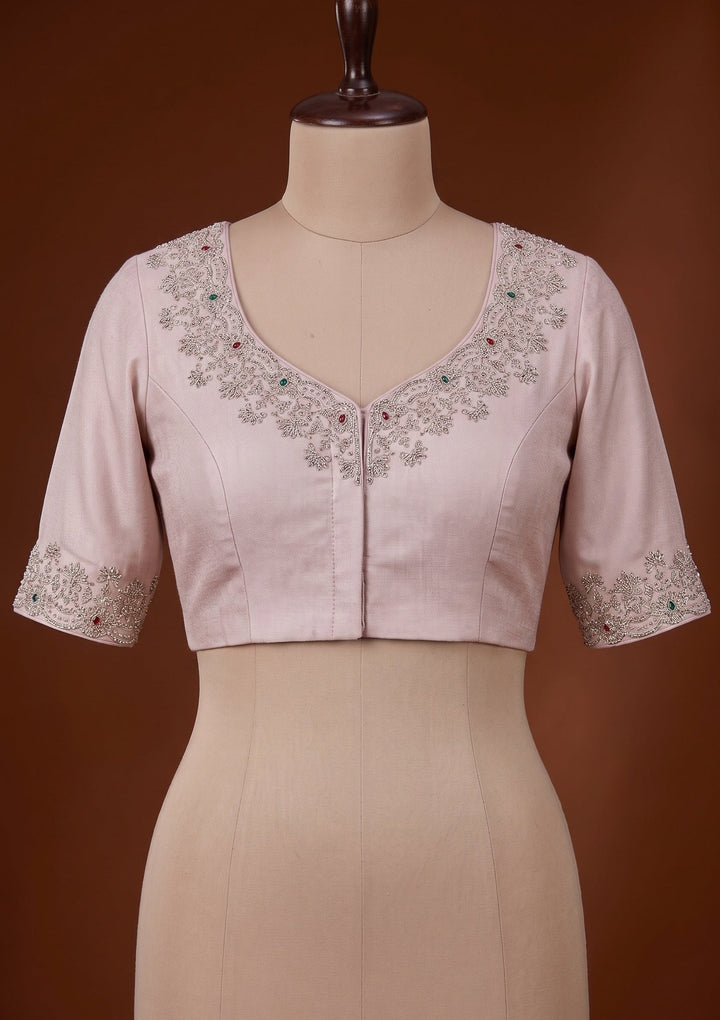 Mauve Stonework (Gold) Tissue Saree