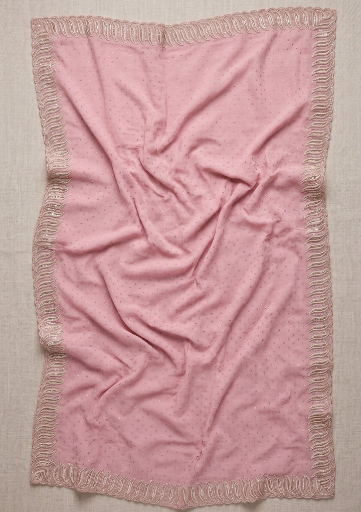 Mauve Stonework (Gold) Georgette Saree