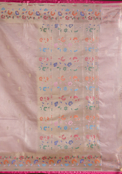 Lavender Zariwork (Gold) Banarasi Silk Saree-koskii