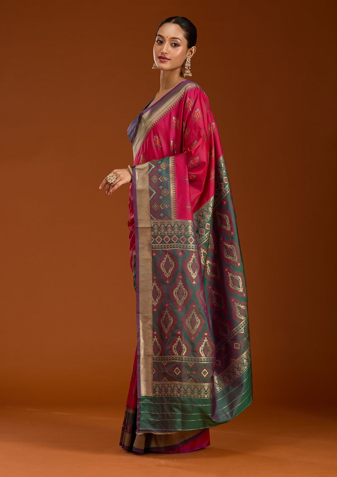 Magenta Pink Kanjivaram Art Silk Silk_Saree-Koskii