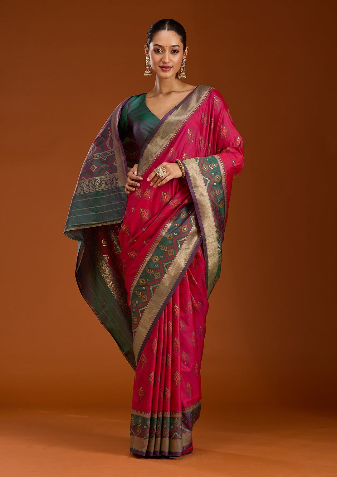 Magenta Pink Kanjivaram Art Silk Silk_Saree-Koskii