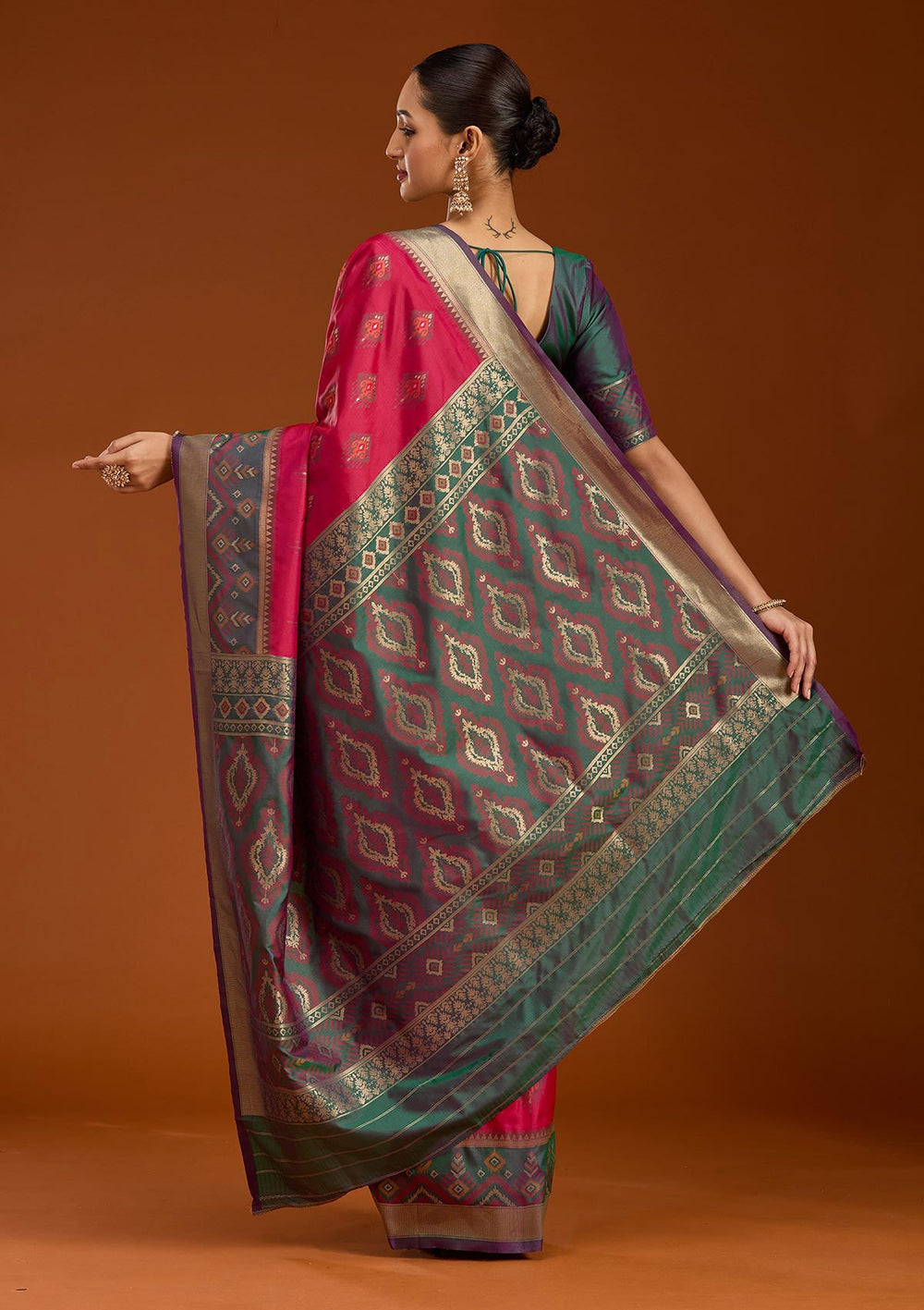 Magenta Pink Kanjivaram Art Silk Silk_Saree-Koskii