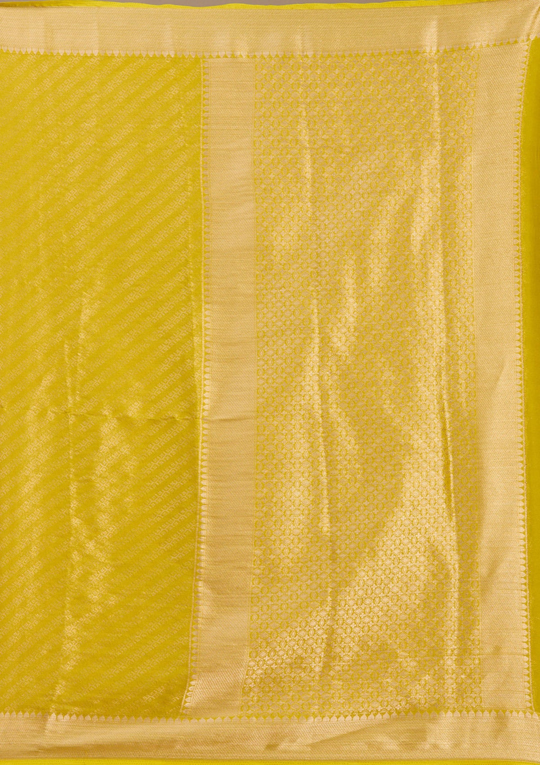 Yellow Zariwork (Gold) Georgette Silk_Saree-koskii