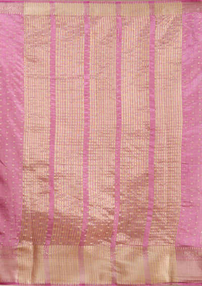 Lavender Zariwork (Gold) Tussar Silk Saree-koskii