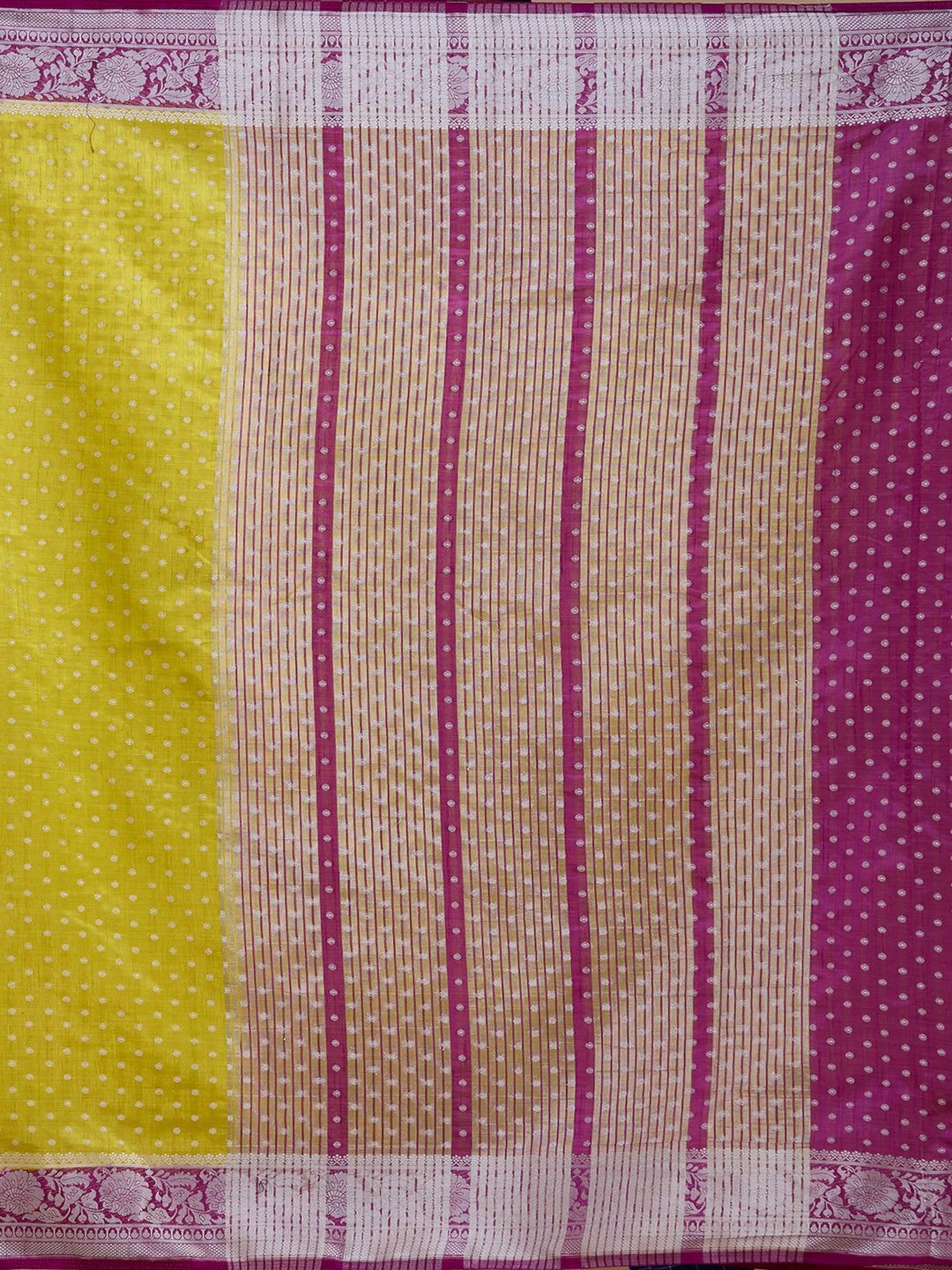 Mehendi Zariwork (Silver) Tussar Silk Saree_koskii