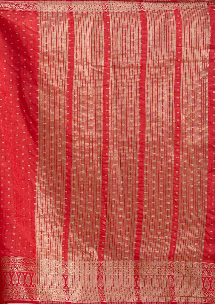 Red Zariwork (Gold) Silk Silk_Saree-koskii