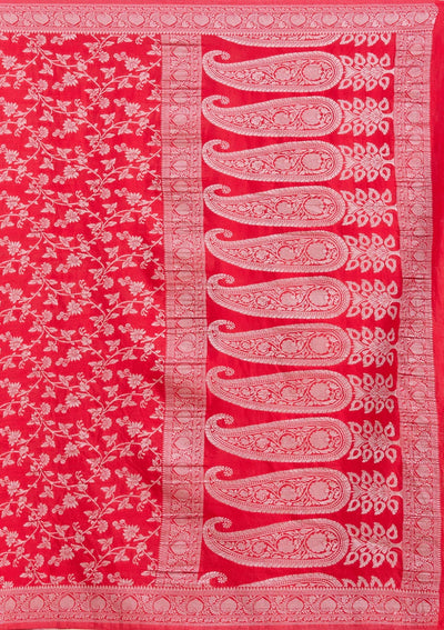 Red Zariwork (Gold) Georgette Silk Saree-koskii