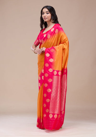 Orange Paithani Silk Saree-koskii