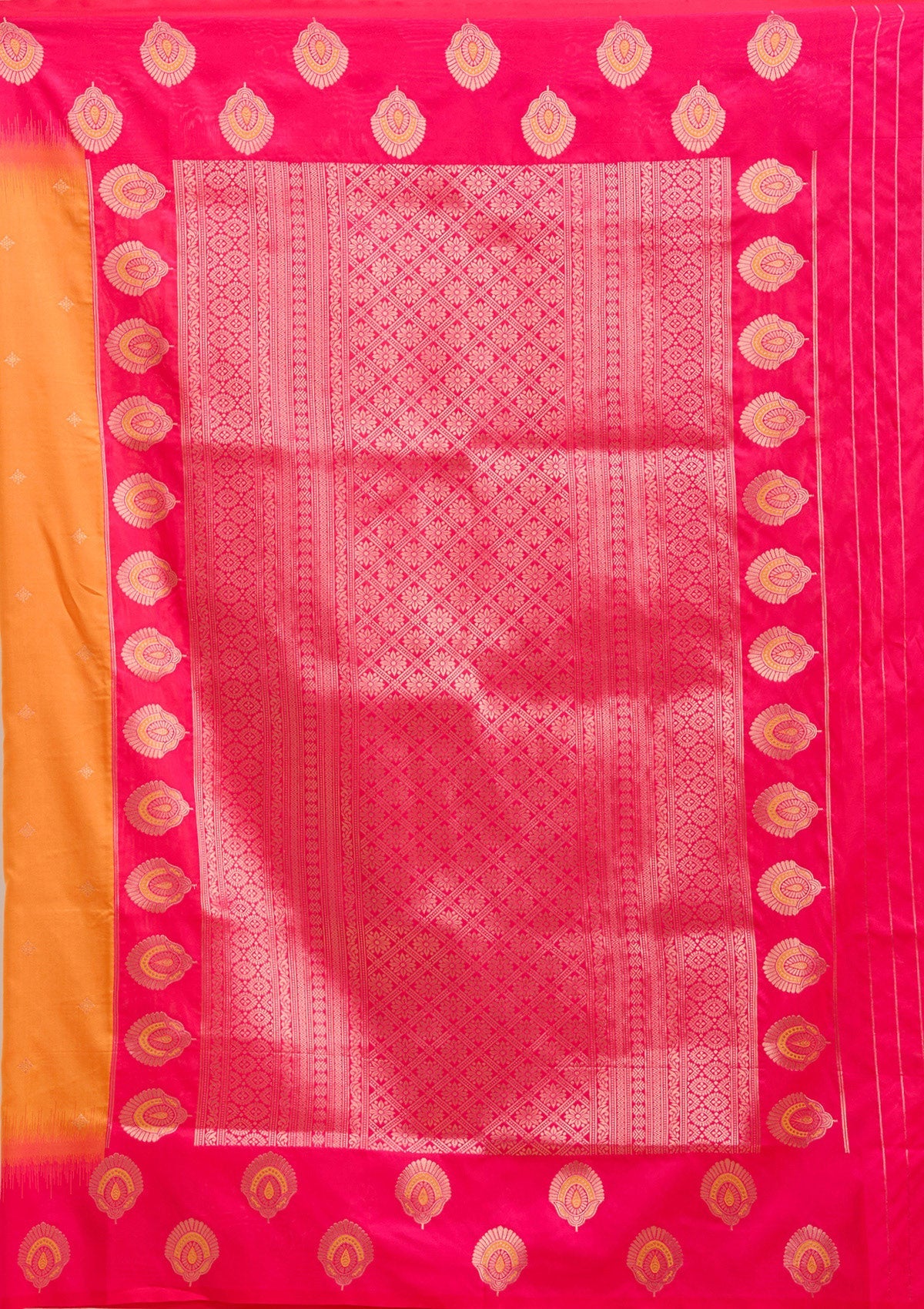 Orange Paithani Silk Saree-koskii