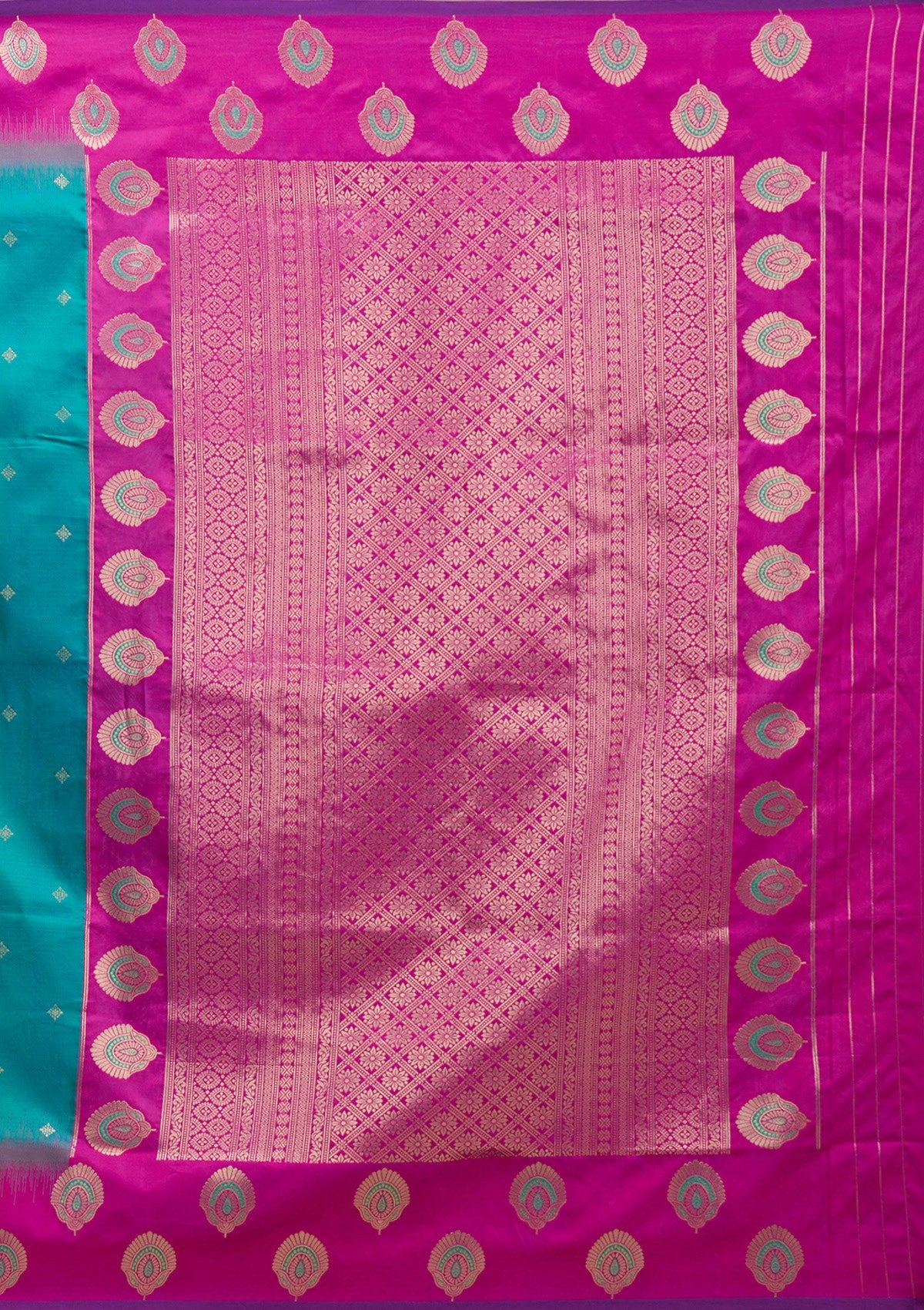 Rama Green Paithani Silk Saree-koskii