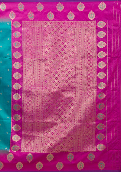 Rama Green Paithani Silk Saree-koskii