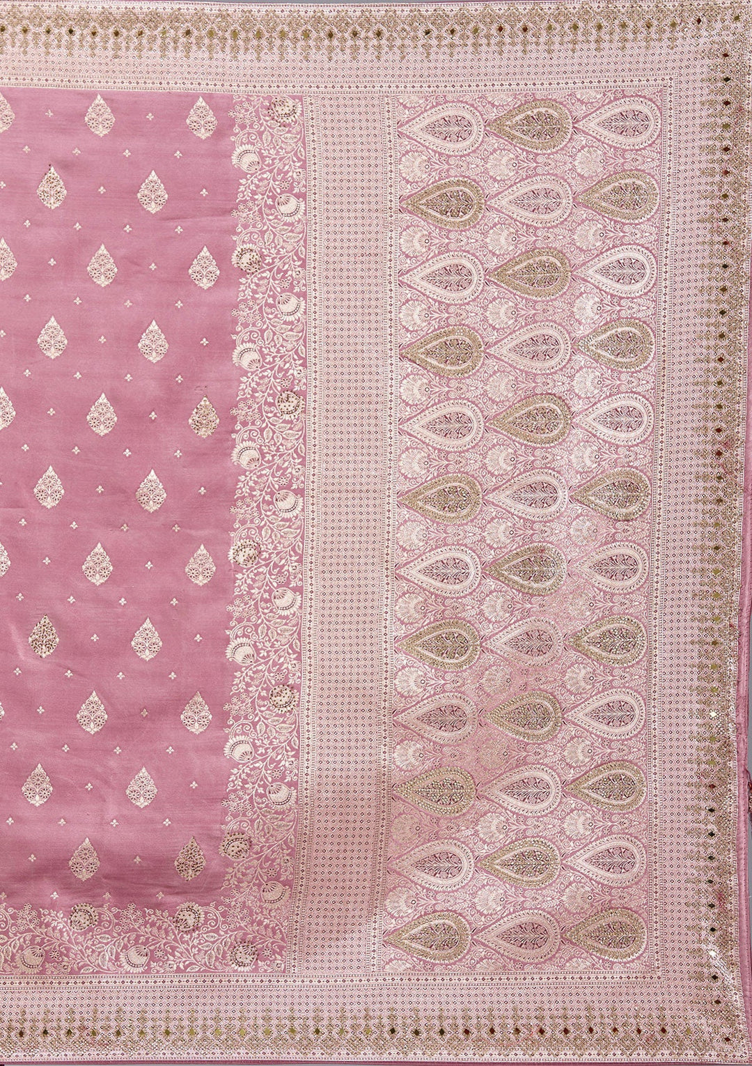 Mauve Stonework Silk Saree_koskii