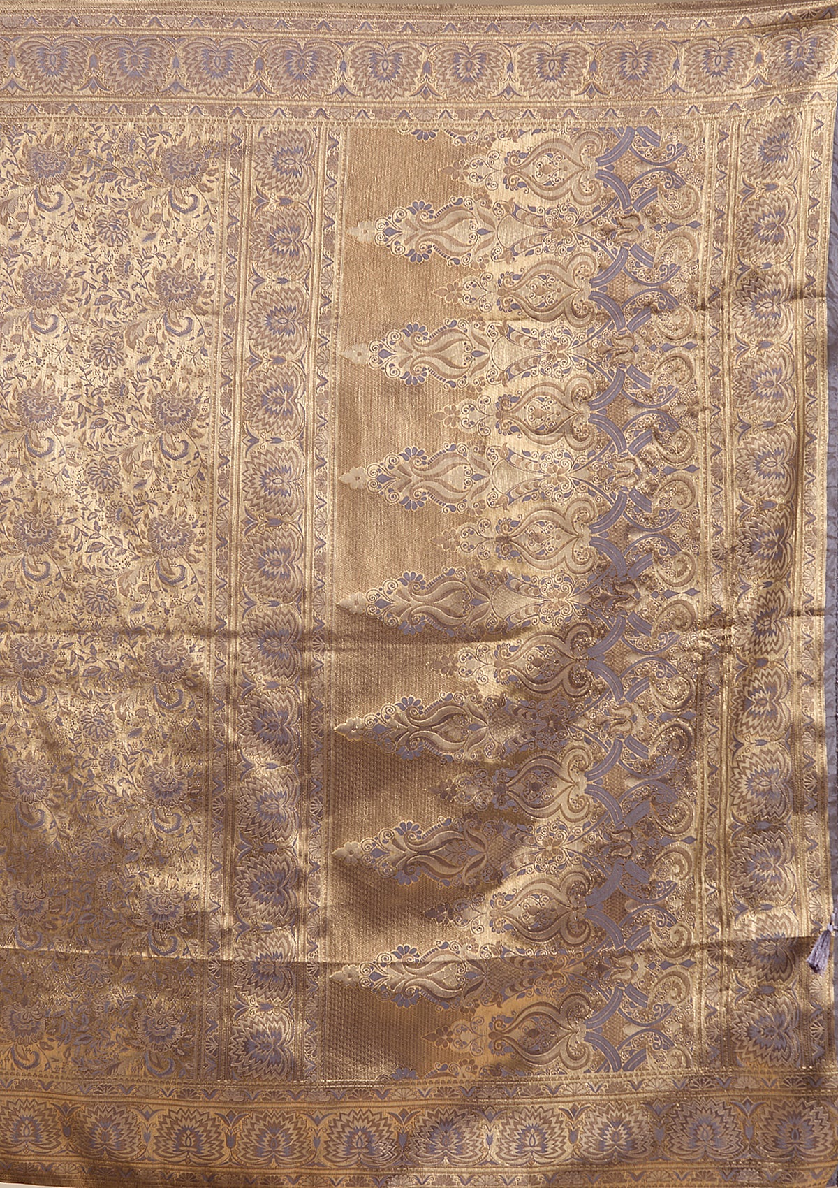 Lavender Banarasi Silk Saree-koskii