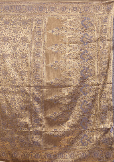 Lavender Banarasi Silk Saree-koskii