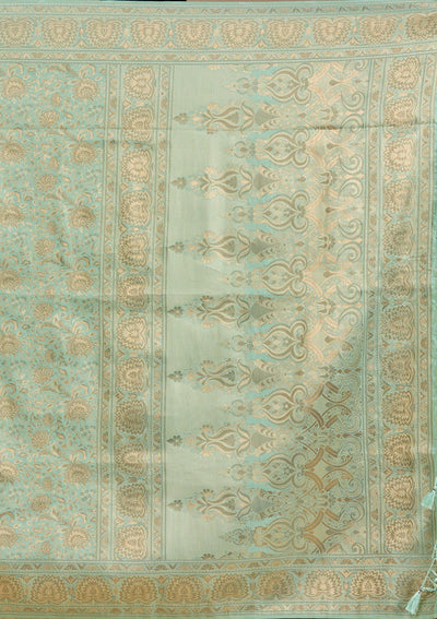 Sky Blue Banarasi Silk Saree-koskii