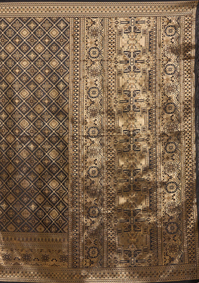 Black Banarasi Silk Saree-koskii