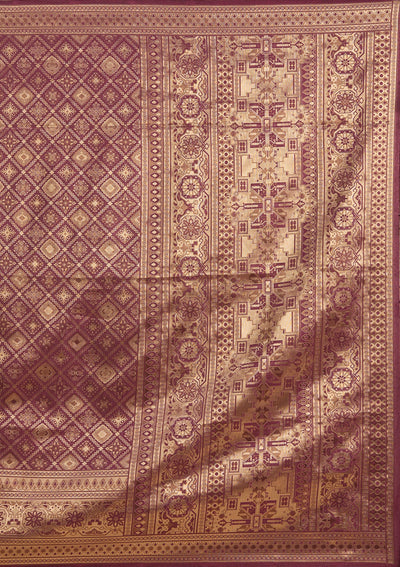 Brown Banarasi Silk Saree-koskii