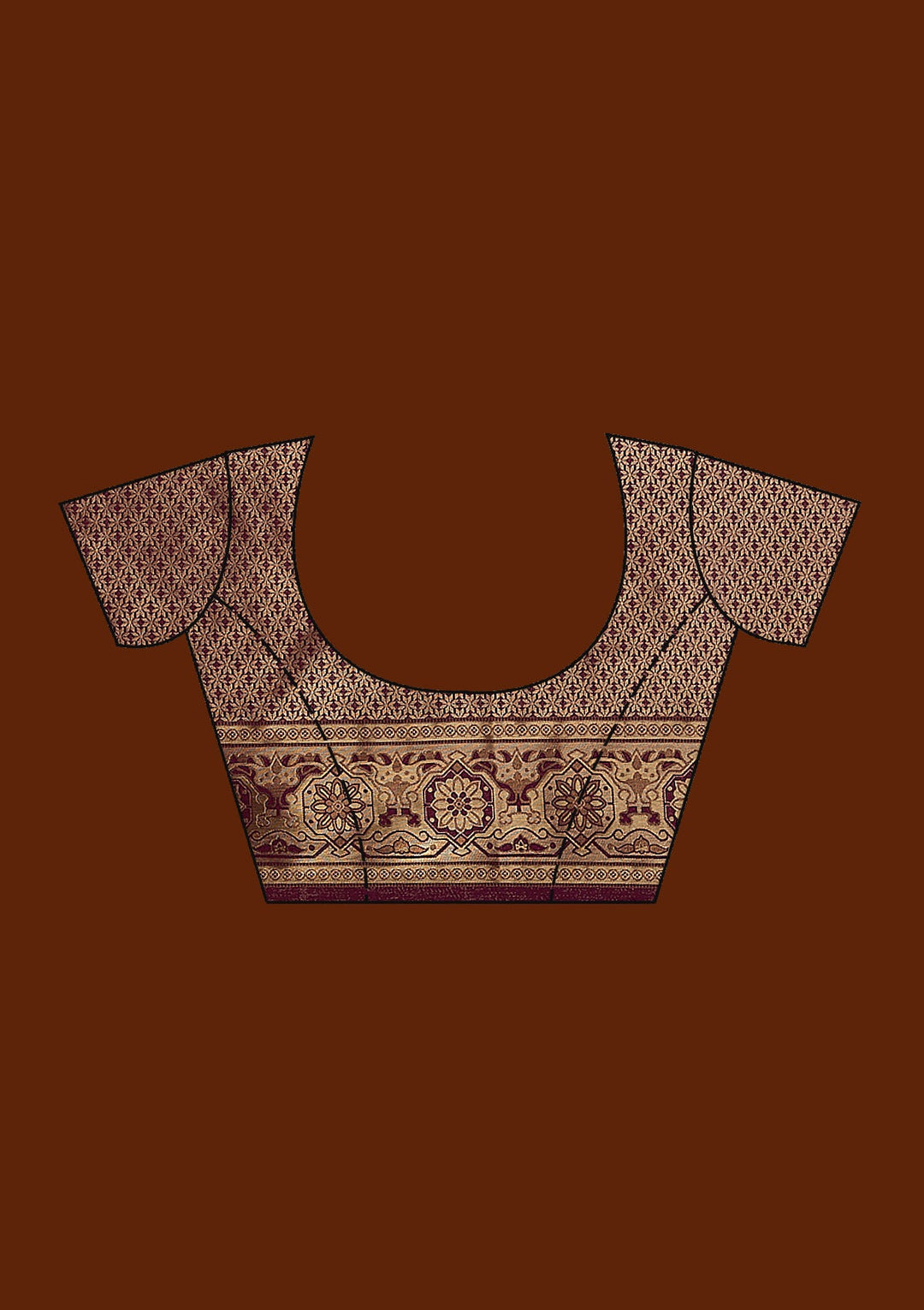 Maroon Zariwork Art Silk Saree-Koskii