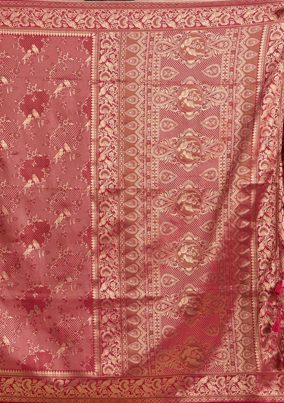 Maroon Banarasi Silk Saree-koskii